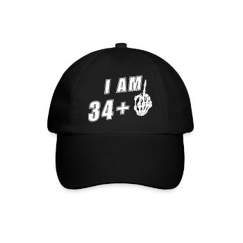 J’ai 34 ans et j’ai 35 ans - Casquette classique - noir/noir - Devant