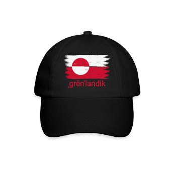 Drapeau de Grønlandik - Casquette classique - noir/noir - Devant