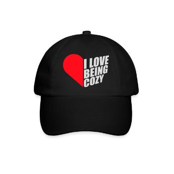 I Love Being Cozy Gemütlichkeit Zuhause Entspannt - Baseball Cap - black/black - Front