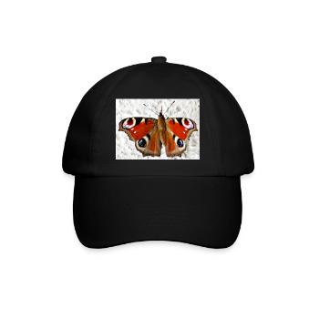 Peacock Eye Butterfly Pattern - Baseball Cap - black/black - Front
