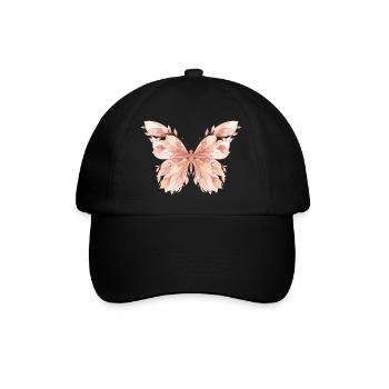 Pastel Wings Butterfly Pattern - Baseball Cap - black/black - Front