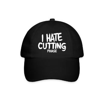 Ich hasse Cutting Phase Fitness-Diät GYM Gym Gym - Baseballkappe - Schwarz/Schwarz - Vorne