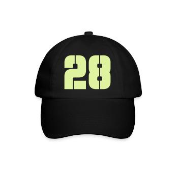 28 - Baseballkappe - Schwarz/Schwarz - Vorne