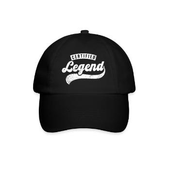 Zertifizierte Legende - Baseballkappe - Schwarz/Schwarz - Vorne
