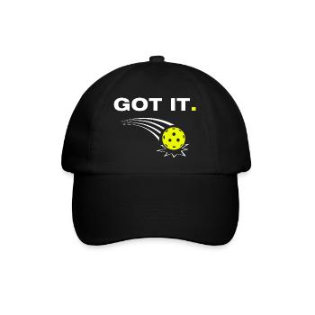 Got it lustiges Pickleball Spieler - Baseballkappe - Schwarz/Schwarz - Vorne