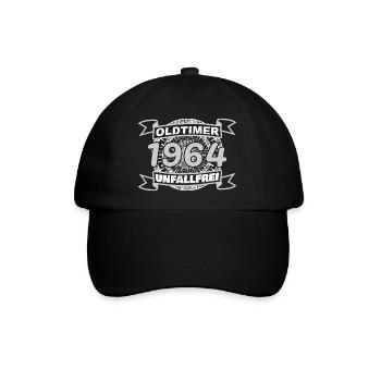 Oldtimer 1964 - Baseballkappe - Schwarz/Schwarz - Vorne