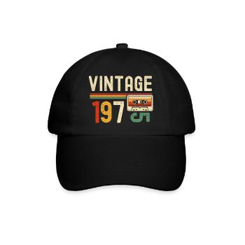 Rétro 1970s Cassette - Casquette classique - noir/noir - Devant