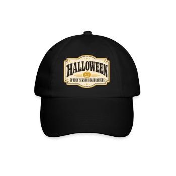 Enseigne vintage de boutique d’Halloween – Saison Rétro Effrayante - Casquette classique - noir/noir - Devant