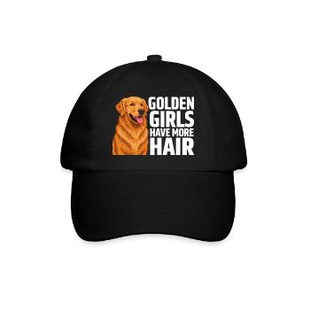 Golden Retriever Golden Girls haben mehr Haare - Baseballkappe - Schwarz/Schwarz - Vorne