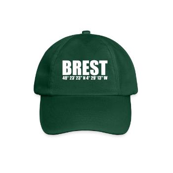 Brest Coordinates - Baseball Cap - bottle green - Front