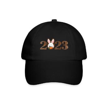 2023 - Year of the Rabbit | Chinese New Year 2023 - Baseball Cap - black/black - Front