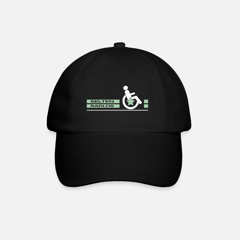 handicap rollstuhlfahrer rollstuhl wheelchair - Baseballkappe - Schwarz/Schwarz