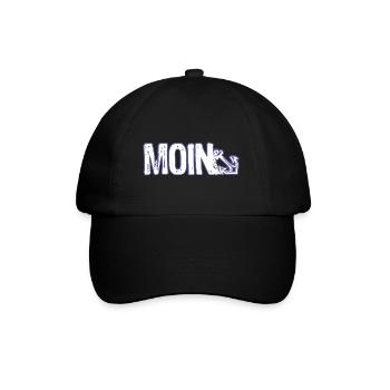 MOIN Nordisches Andenken Gruß Küste - Baseballkappe - Schwarz/Schwarz - Vorne