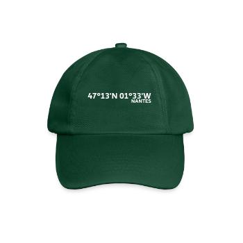 Coordonnées de Nantes - Casquette classique - vert bouteille - Devant