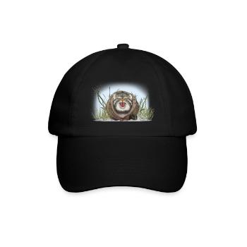 Manul n’aime pas caresser - Casquette classique - noir/noir - Devant