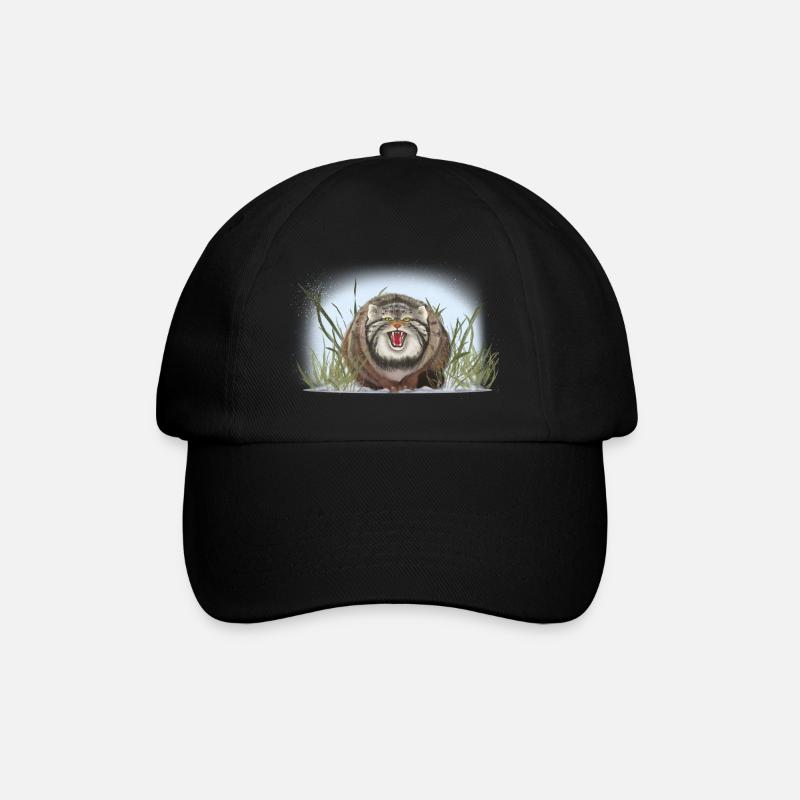 Manul mag nicht Streicheln - Baseballkappe - Schwarz/Schwarz
