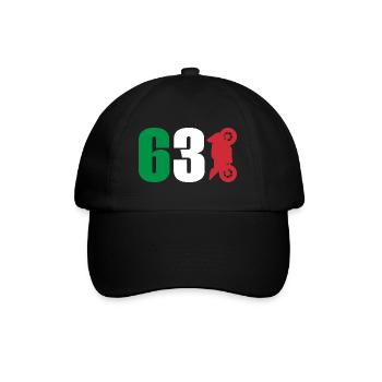 63 Moto Sport automobile Italie - Casquette classique - noir/noir - Devant