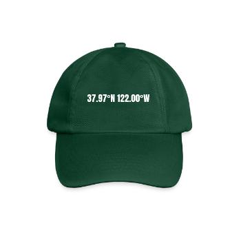 Concord California USA Coordinates - Baseball Cap - bottle green - Front