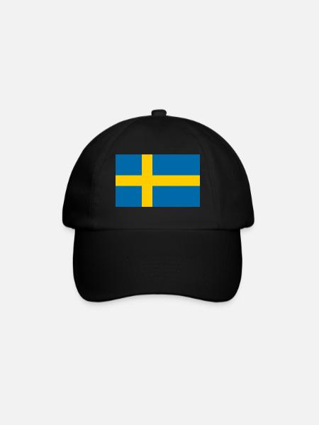 Flag of Sweden 🇸🇪 - Baseball Cap - black/black