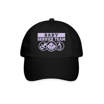 Baby Service Team (lettering) - Baseball Cap - black/black - Front