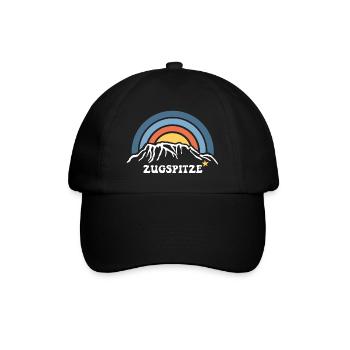 Zugspitze Garmisch Partenkirchen Retro Souvenir - Baseballkappe - Schwarz/Schwarz - Vorne