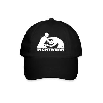 Wing Chun | Vêtements de combat | Impression en blanc & grand format - Casquette classique - noir/noir - Devant
