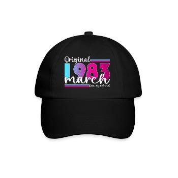 40th birthday Mrs. Original March Born 1983 - Baseball Cap - black/black - Front