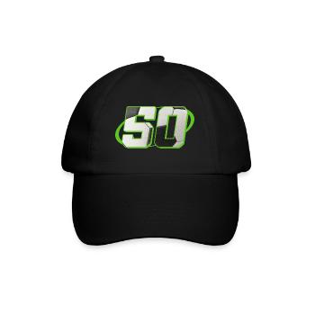 50 Birthday Football 50 Years Soccer Player - Baseball Cap - black/black - Front
