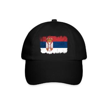Drapeau de la Serbie - Casquette classique - noir/noir - Devant