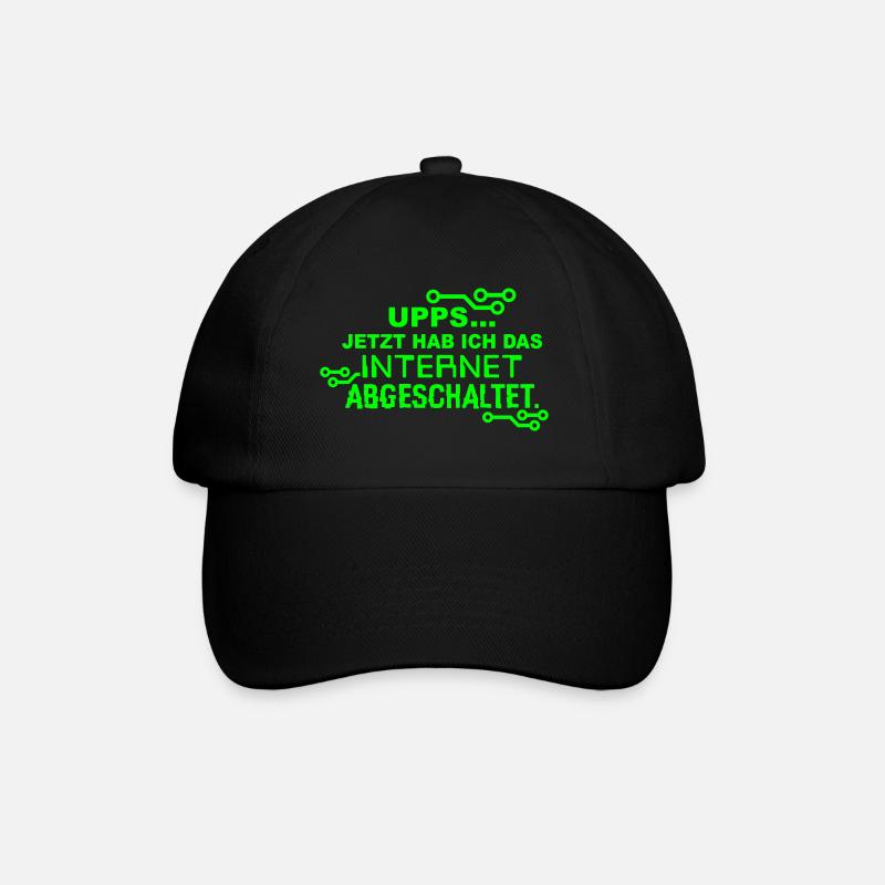Internet abgeschaltet - Baseballkappe - Schwarz/Schwarz