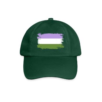 Drapeau de la fierté genderqueer - Casquette classique - vert bouteille - Devant