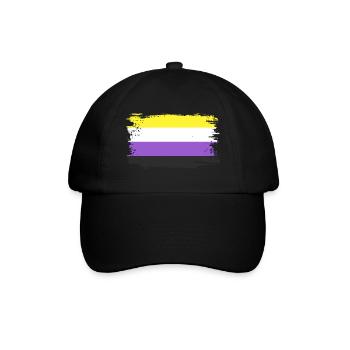 Drapeau de la fierté non binaire - Casquette classique - noir/noir - Devant
