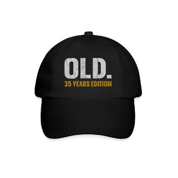 Old 35 Years Edition 35th Birthday Gift Idea - Baseball Cap - black/black - Front