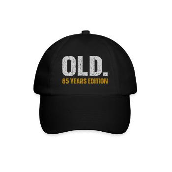 Old 65 Years Edition 65th Birthday Gift Idea - Baseball Cap - black/black - Front