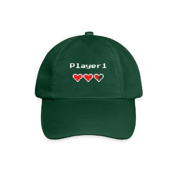 Player 1 One Player 2 Two Gamer Partner Gaming - Casquette classique - vert bouteille - Devant