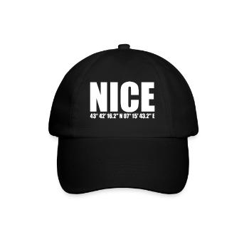 Nice coordinates - Baseball Cap - black/black - Front