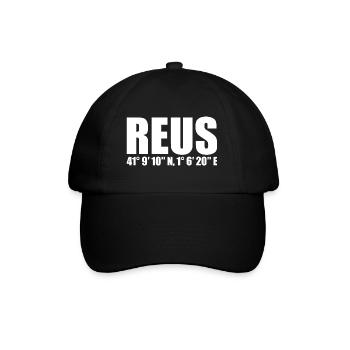 Reus Koordinaten - Baseballkappe - Schwarz/Schwarz - Vorne