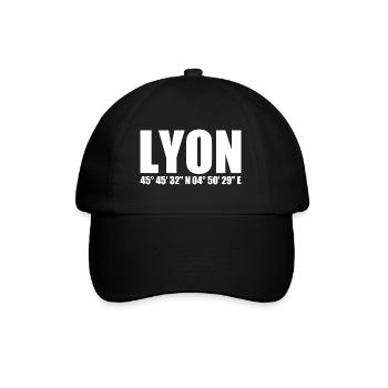 Lyon Koordinaten - Baseballkappe - Schwarz/Schwarz - Vorne