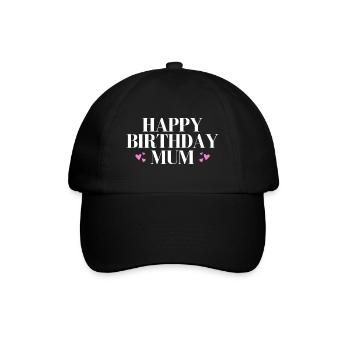 Joyeux anniversaire maman - Casquette classique - noir/noir - Devant