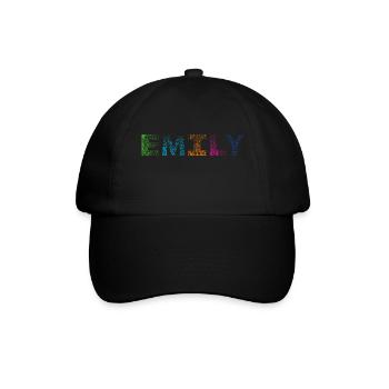 Emily Letter Name - Baseball Cap - black/black - Front