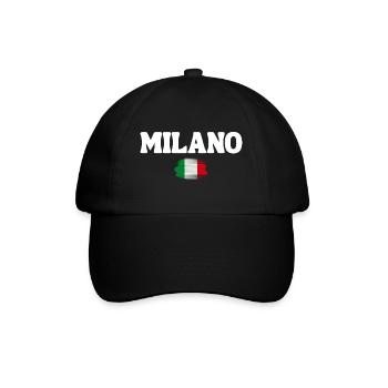 Milano Mailand Milan Italia - Baseballkappe - Schwarz/Schwarz - Vorne