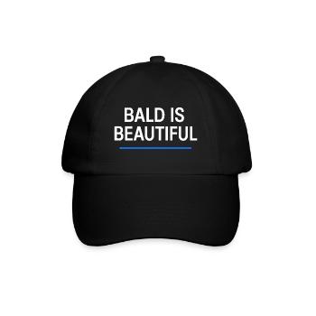 Männer Glatze Geschenkidee Bald Is Beautiful - Baseballkappe - Schwarz/Schwarz - Vorne