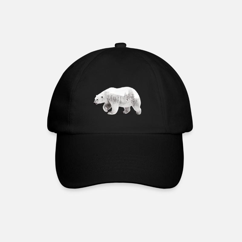 Ours arctique - Casquette classique - noir/noir