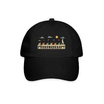 Führungskraft Hühner Landwirte Bauern Geschenk - Baseballkappe - Schwarz/Schwarz - Vorne