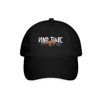 Nap is my happy hour nap bear - Baseball Cap - black/black - Front