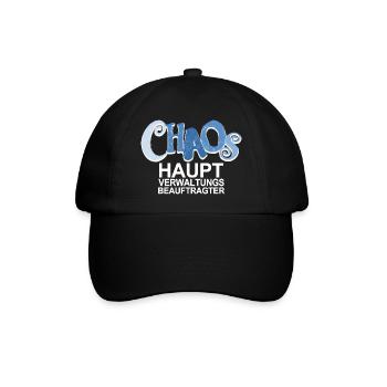 Chaos Beauftragter - lustiger Spruch für Väter - Baseballkappe - Schwarz/Schwarz - Vorne