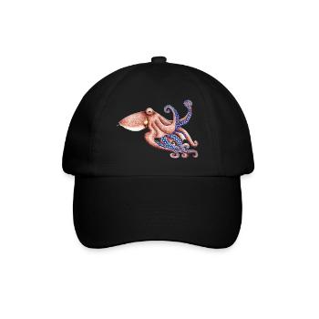 Blue octopus - Blue octopus - Poulpe bleu - Baseball Cap - black/black - Front