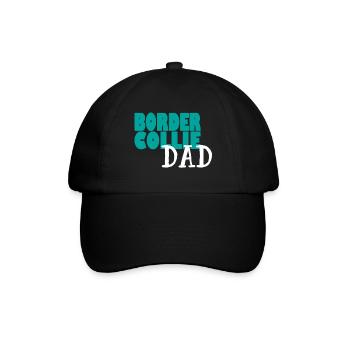 BORDER COLLIE DOG DAD - Baseballkappe - Schwarz/Schwarz - Vorne