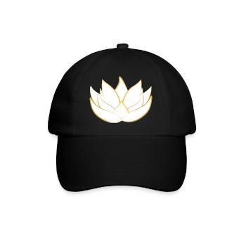 Goldene Lotusblüte - Lotosblüte - Baseballkappe - Schwarz/Schwarz - Vorne