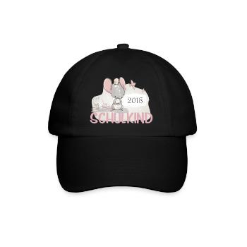 Schoolchild 2018 schooling mouse girl - Baseball Cap - black/black - Front